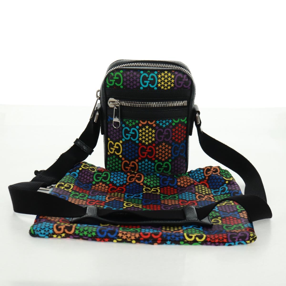 GUCCI GG Psychedelic Shoulder Bag Multicolor Silver 598103 Auth 162874M
