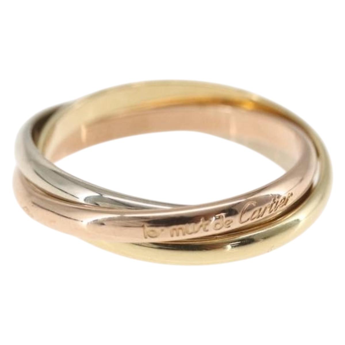 CARTIER Ring Trinity Ring 18K Gold(750) Gold Auth 162886SM