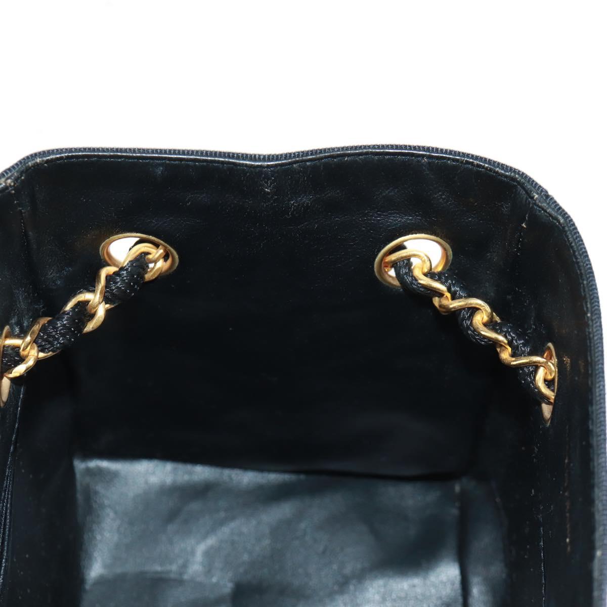 CHANEL Chain Hand Bag Raffia Red Gold CC Auth 162896V