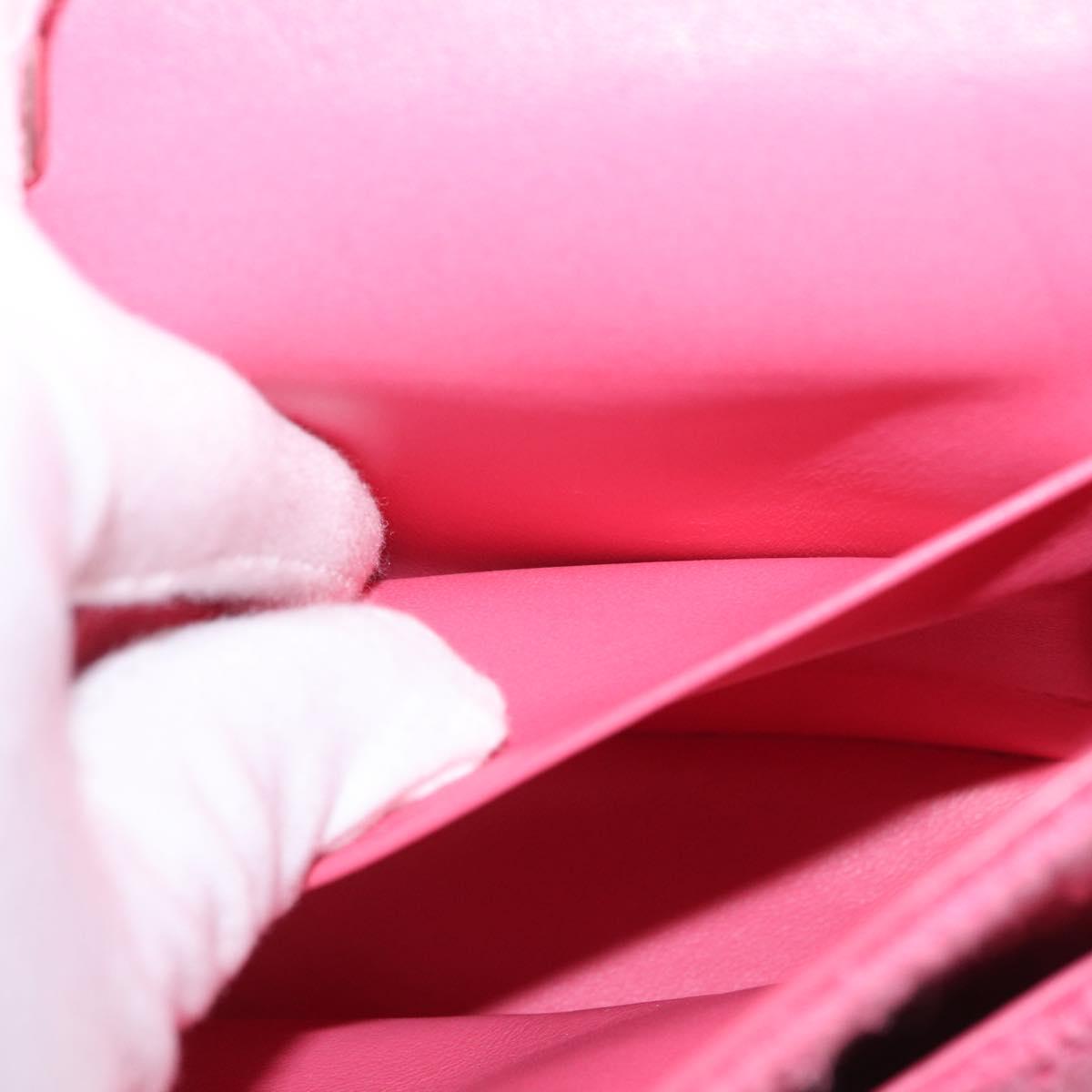 CHANEL Matelasse25 Chain Shoulder Bag Tweed Pink Silver CC Auth 162900SM