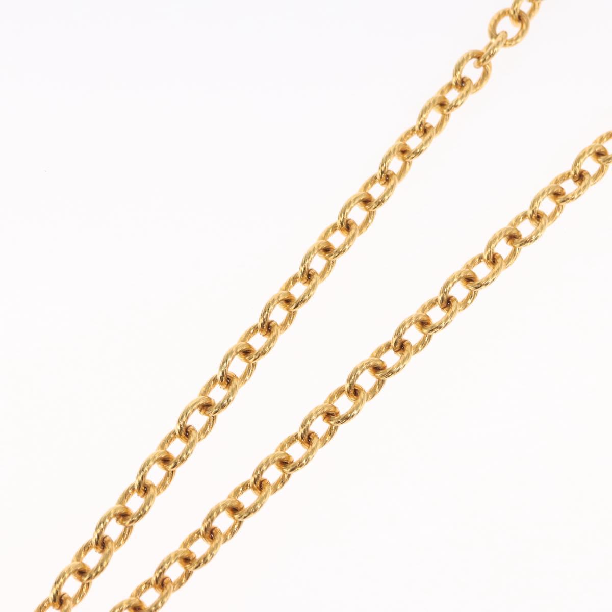 CHANEL Necklace metal Gold CC Auth 162902SM
