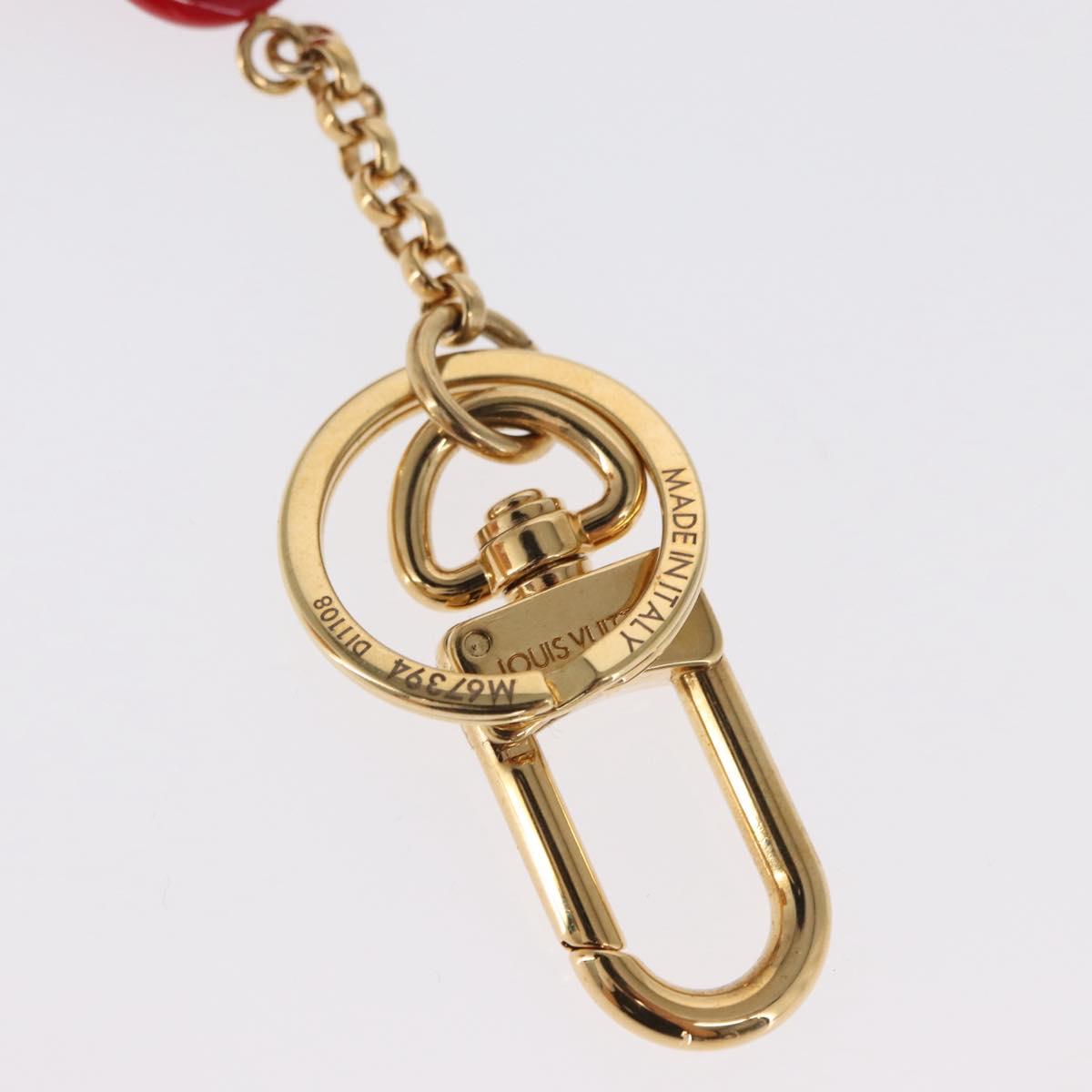 LOUIS VUITTON Monogram Vivienne Porte Cles Charm Red M67394 LV Auth 162914SAM