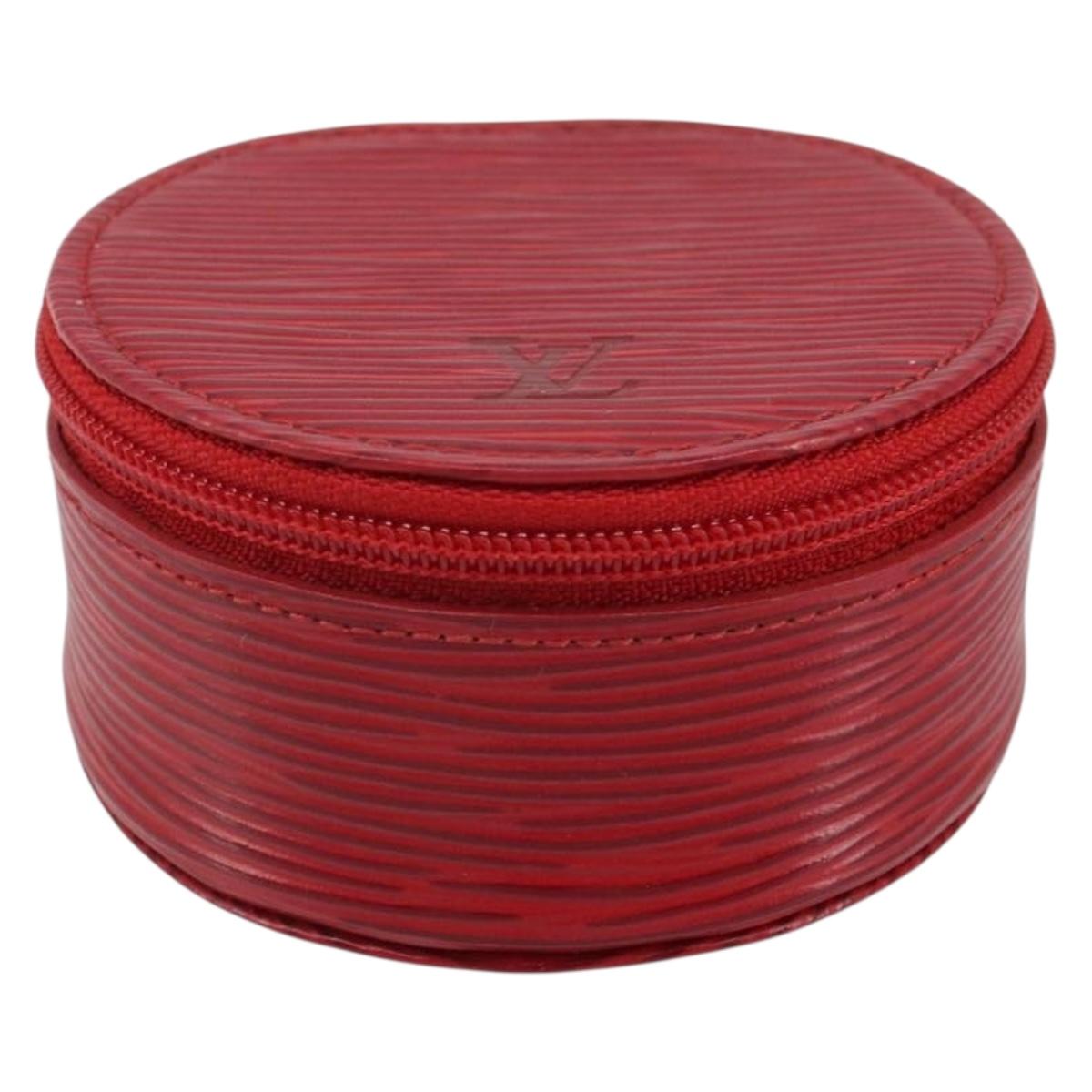 LOUIS VUITTON Epi Ecrin Bijou 8 Jewelry Box Red M48227 LV Auth 162918