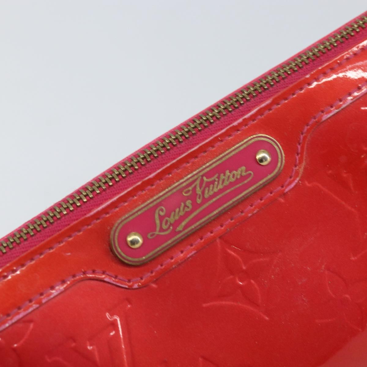 LOUIS VUITTON Monogram Vernis Trousse Cosmetic Pink Rose Pop M93647 Auth 162919