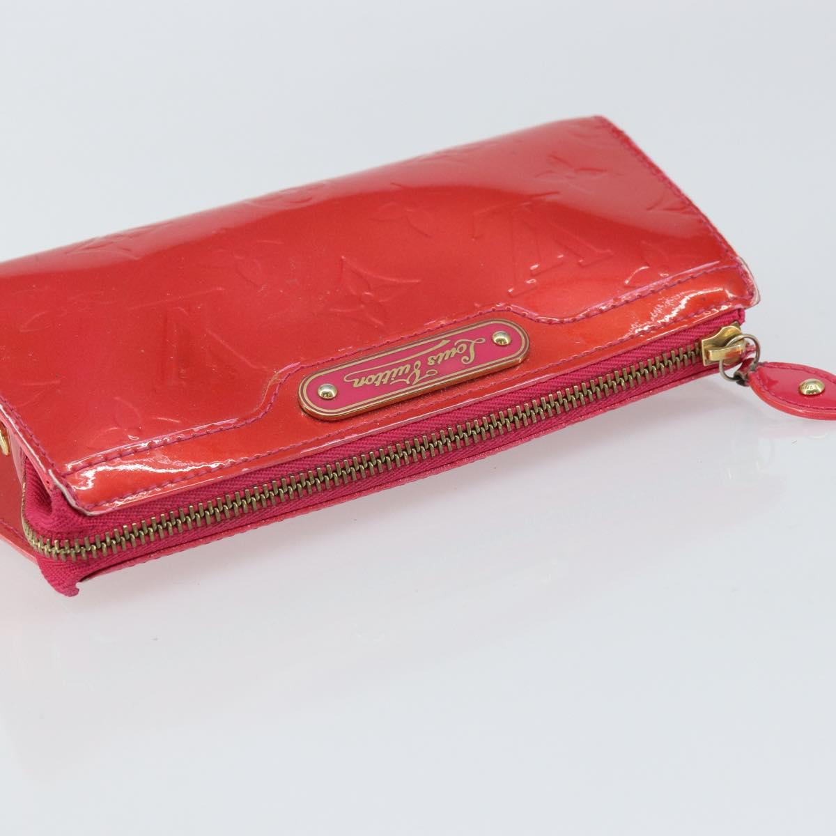 LOUIS VUITTON Monogram Vernis Trousse Cosmetic Pink Rose Pop M93647 Auth 162919