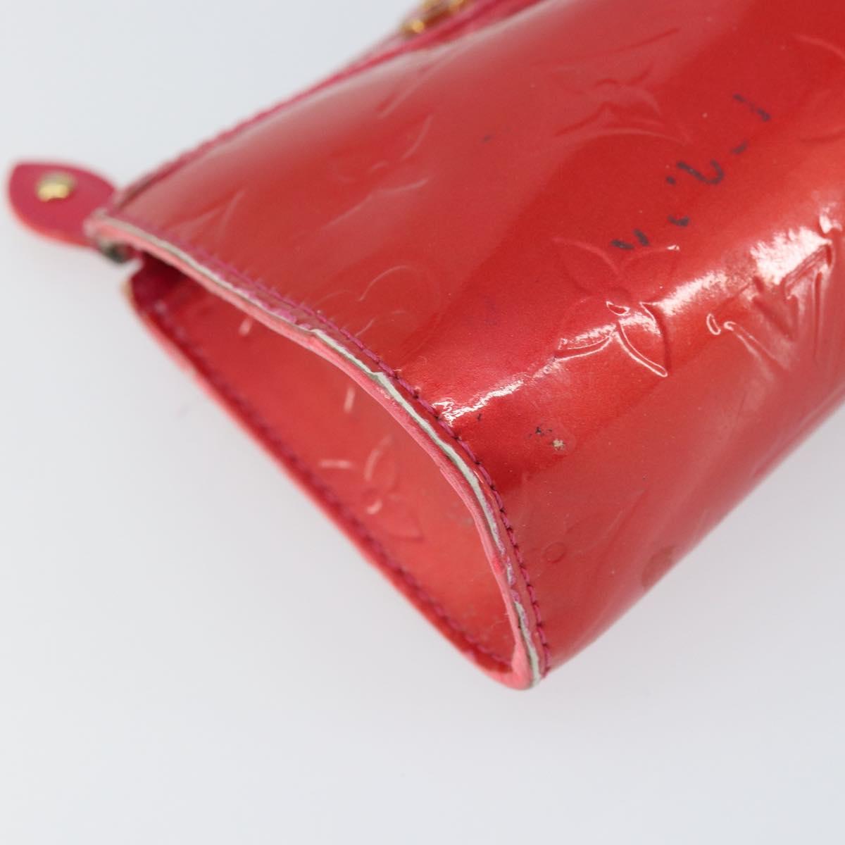 LOUIS VUITTON Monogram Vernis Trousse Cosmetic Pink Rose Pop M93647 Auth 162919