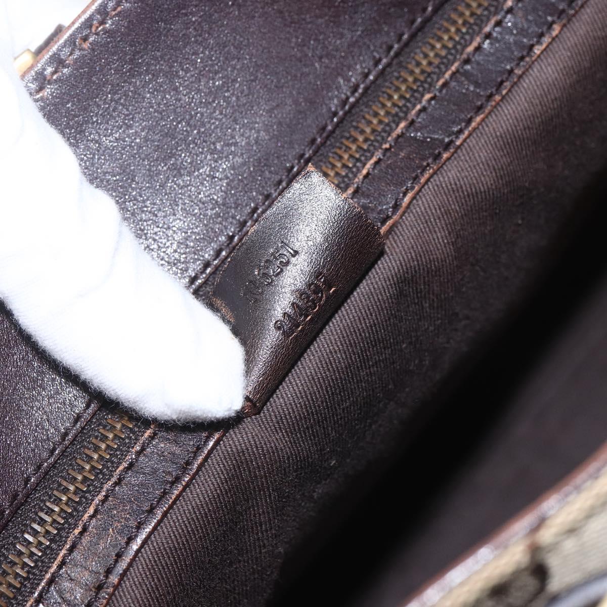 GUCCI GG Canvas Tote Bag Beige Gold 106251 Auth 162943