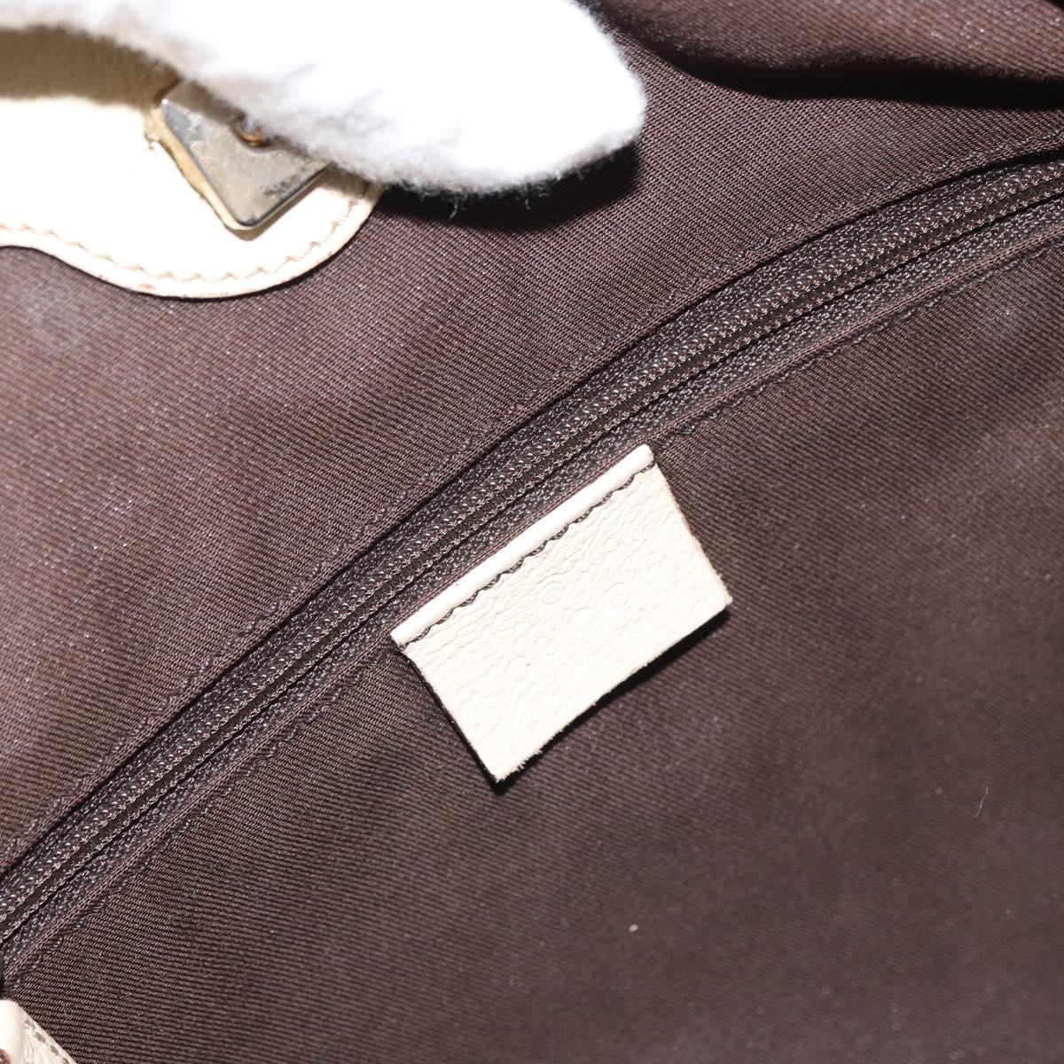 GUCCI GG Canvas Shoulder Bag Beige Gold 121023 Auth 162950