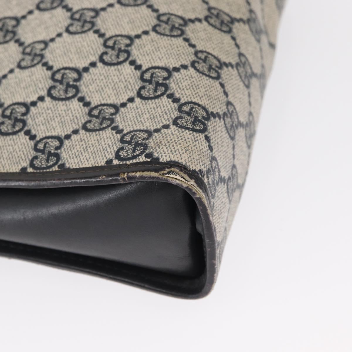 GUCCI GG Supreme Shoulder Bag PVC Navy Auth 162951