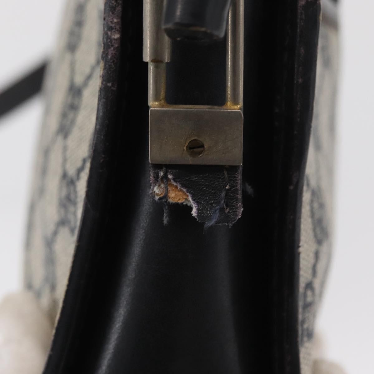 GUCCI GG Supreme Shoulder Bag PVC Navy Auth 162951