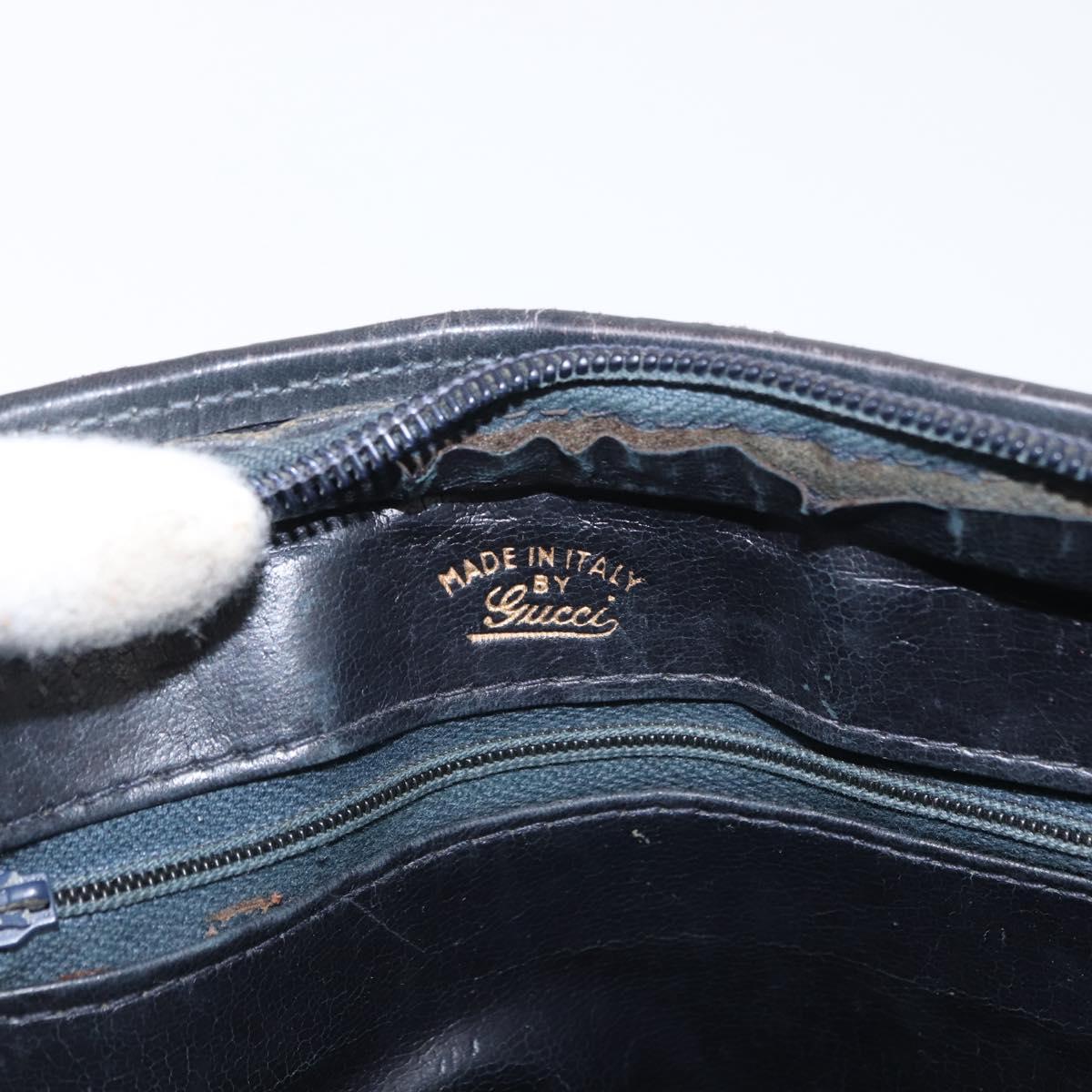 GUCCI GG Supreme Shoulder Bag PVC Navy Auth 162951