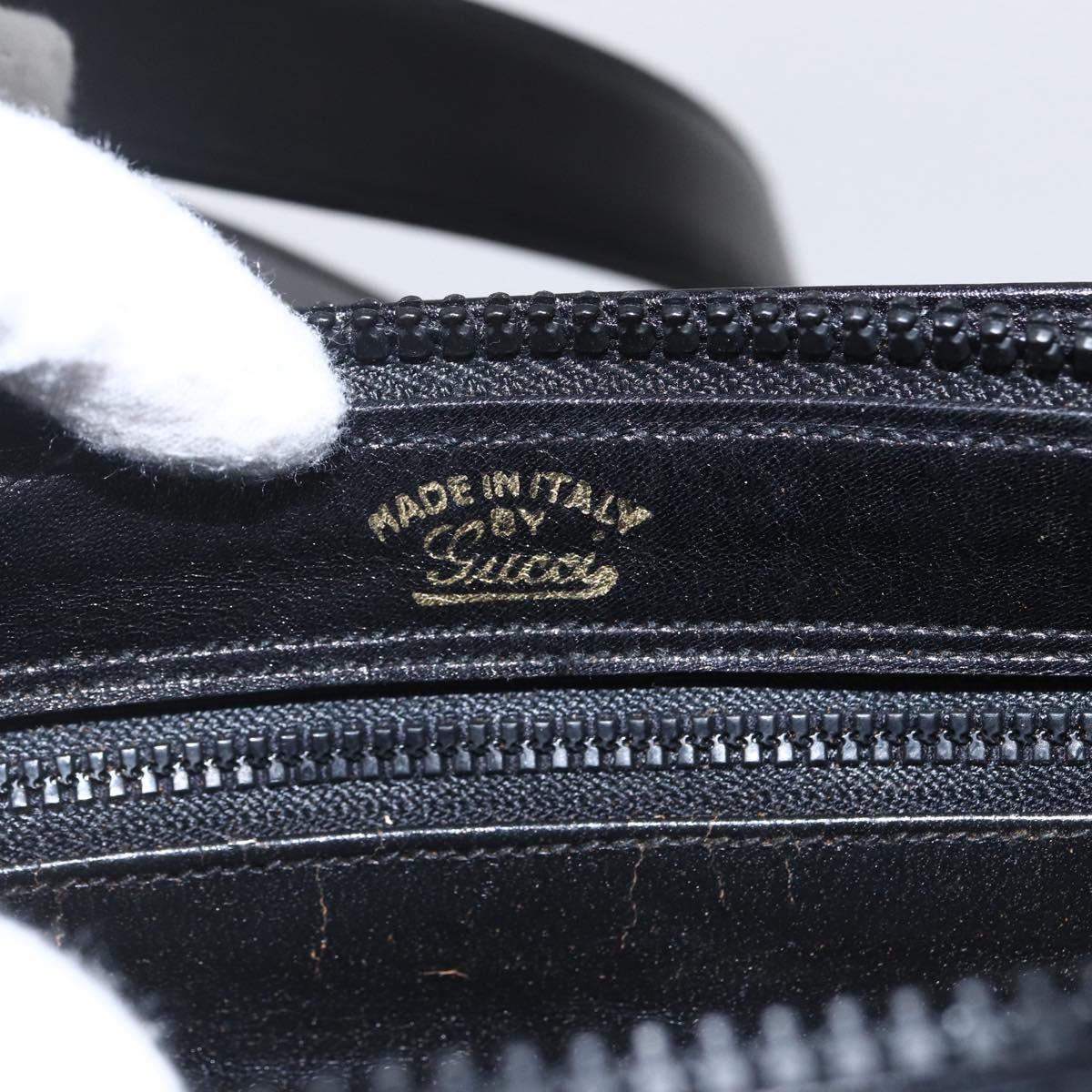 GUCCI GG Canvas Web Sherry Line Shoulder Bag Black Red Green Auth 162953