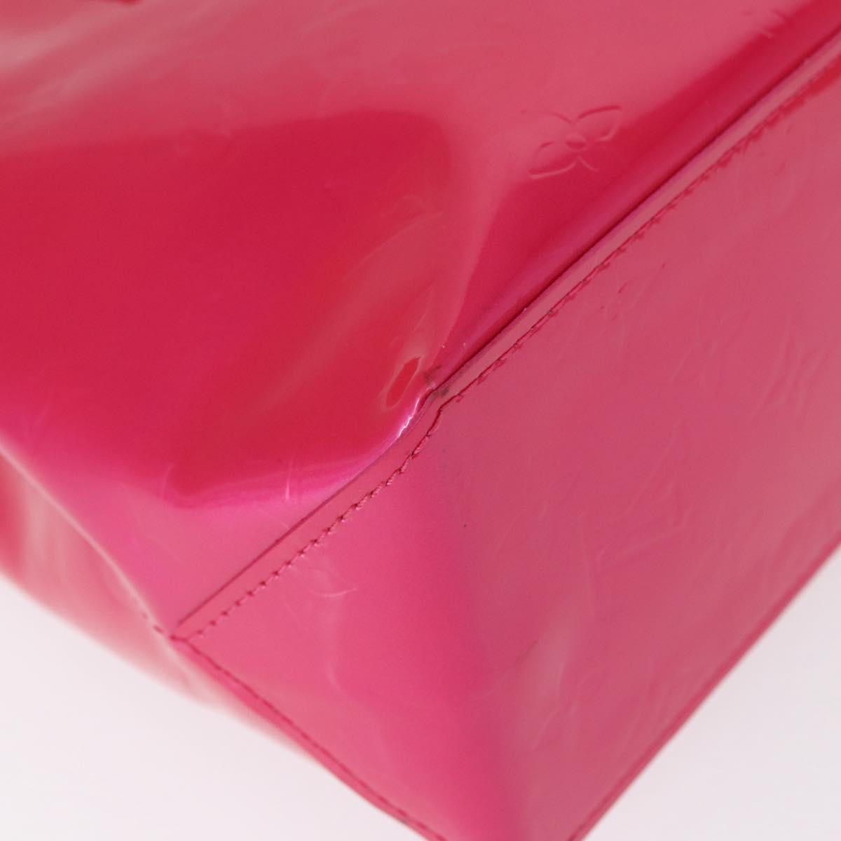 LOUIS VUITTON Monogram Vernis Reade PM Hand Bag Fuchsia Pink M91221 Auth 162960