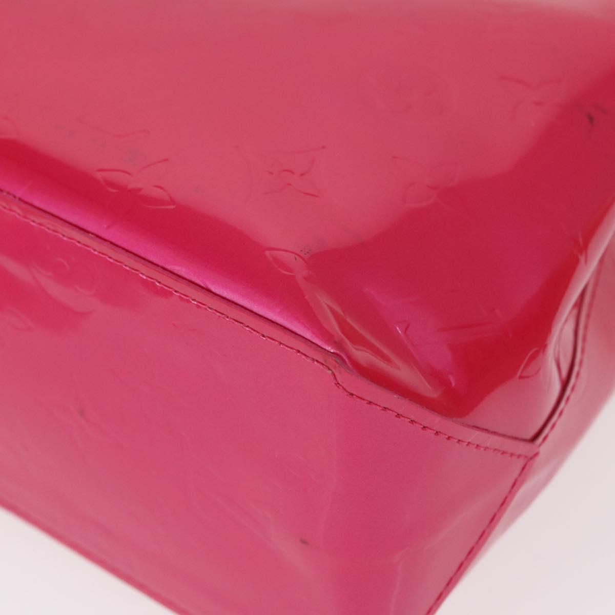 LOUIS VUITTON Monogram Vernis Reade PM Hand Bag Fuchsia Pink M91221 Auth 162960