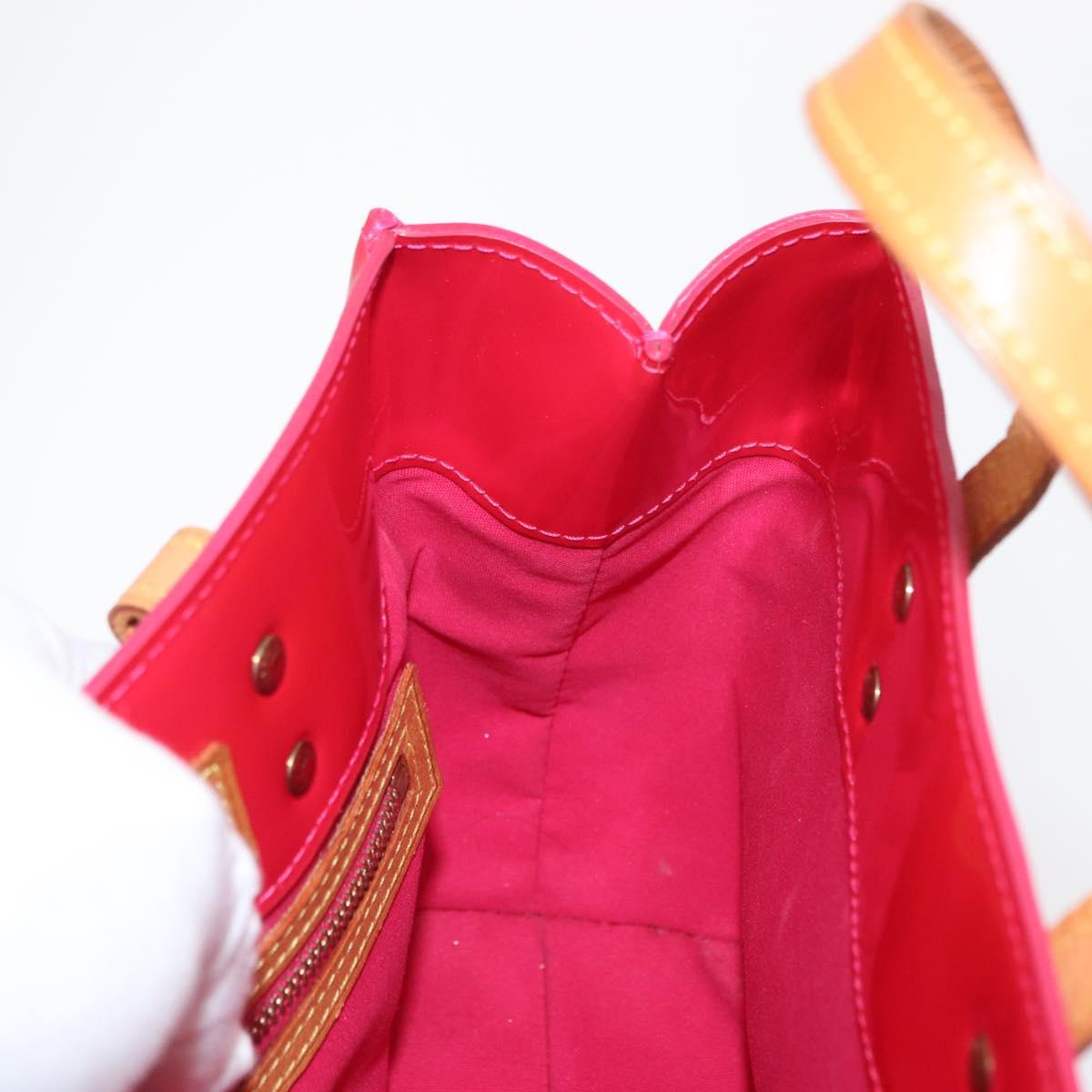 LOUIS VUITTON Monogram Vernis Reade PM Hand Bag Fuchsia Pink M91221 Auth 162960