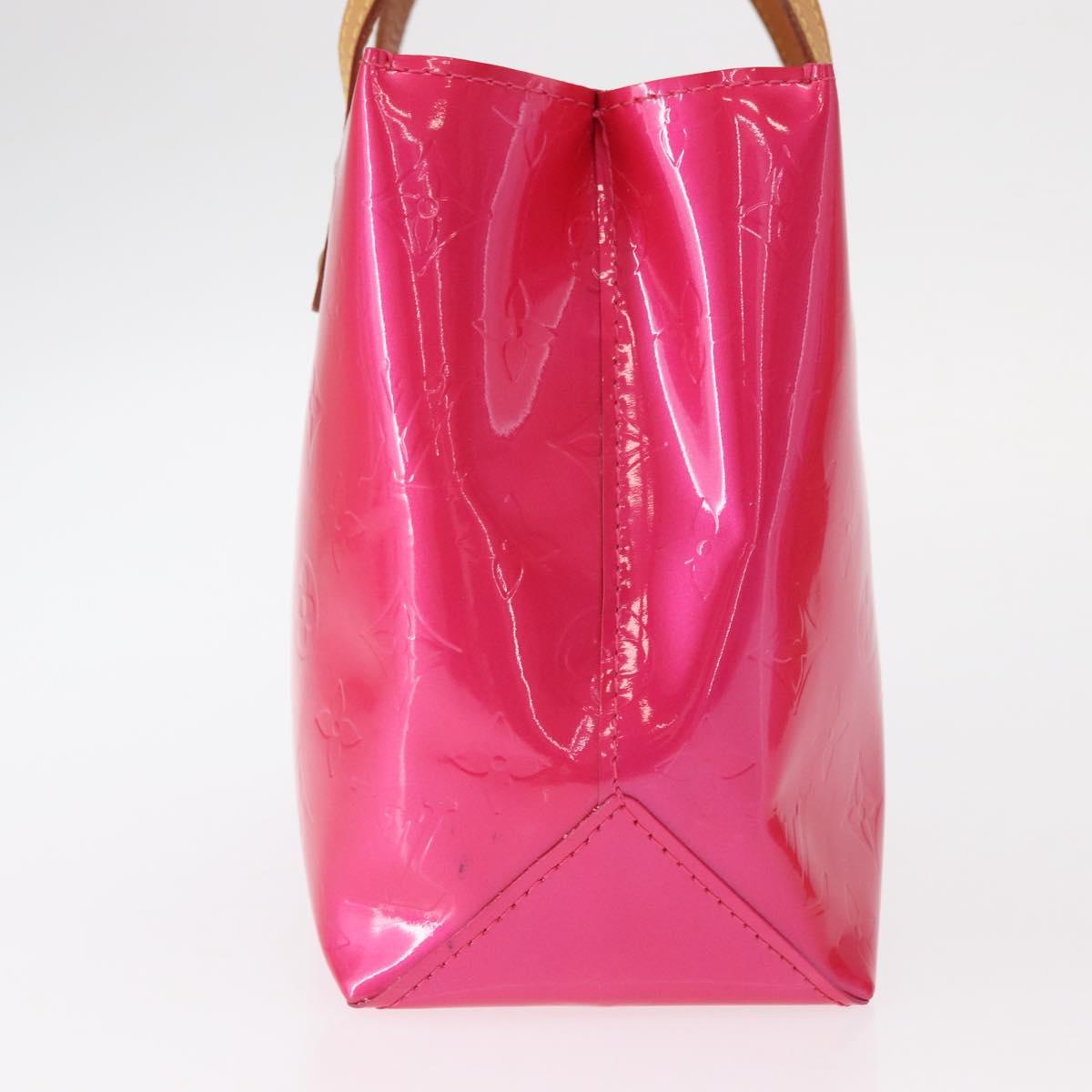 LOUIS VUITTON Monogram Vernis Reade PM Hand Bag Fuchsia Pink M91221 Auth 162960