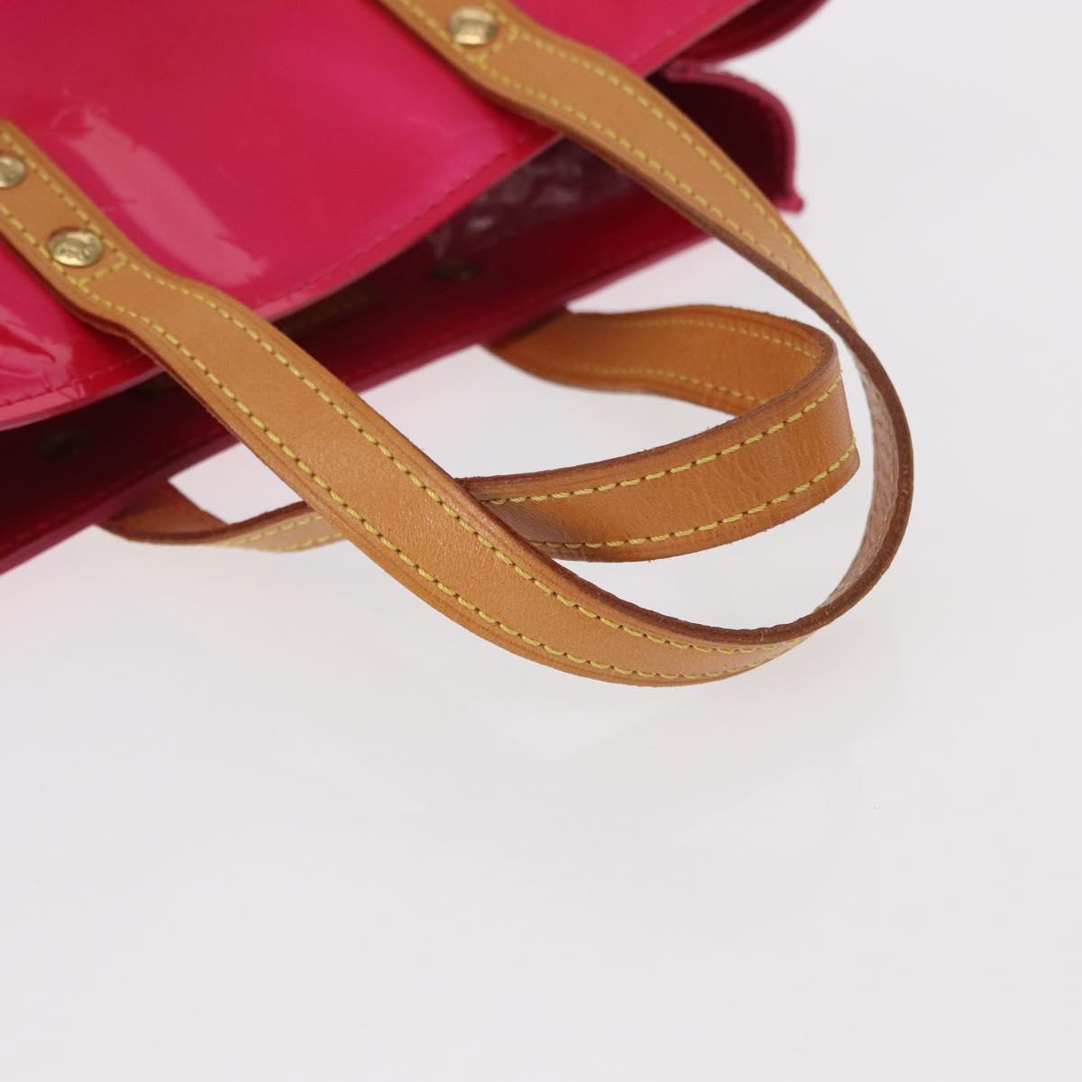 LOUIS VUITTON Monogram Vernis Reade PM Hand Bag Fuchsia Pink M91221 Auth 162960