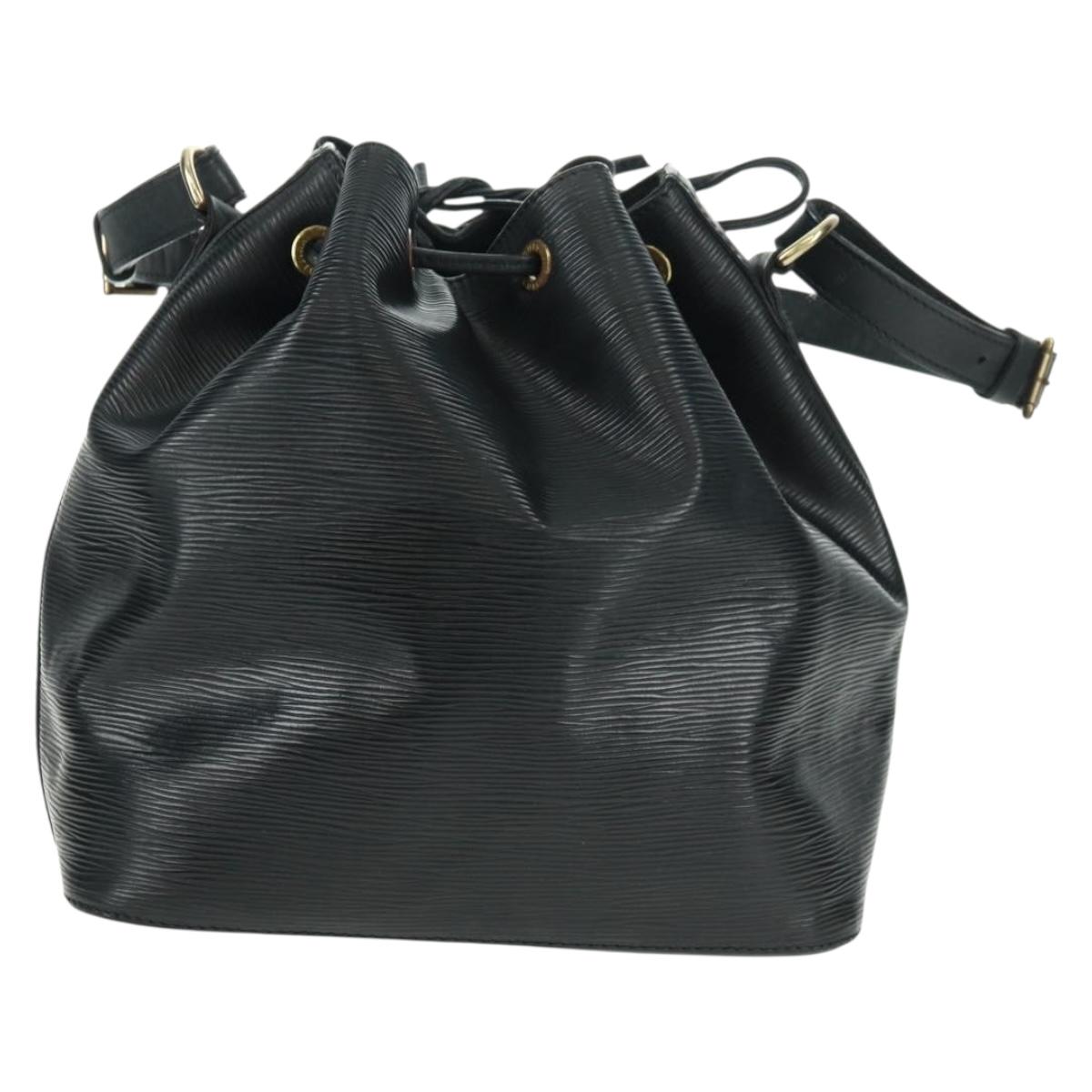LOUIS VUITTON Epi Petit Noe Shoulder Bag Black M44102 LV Auth 162962