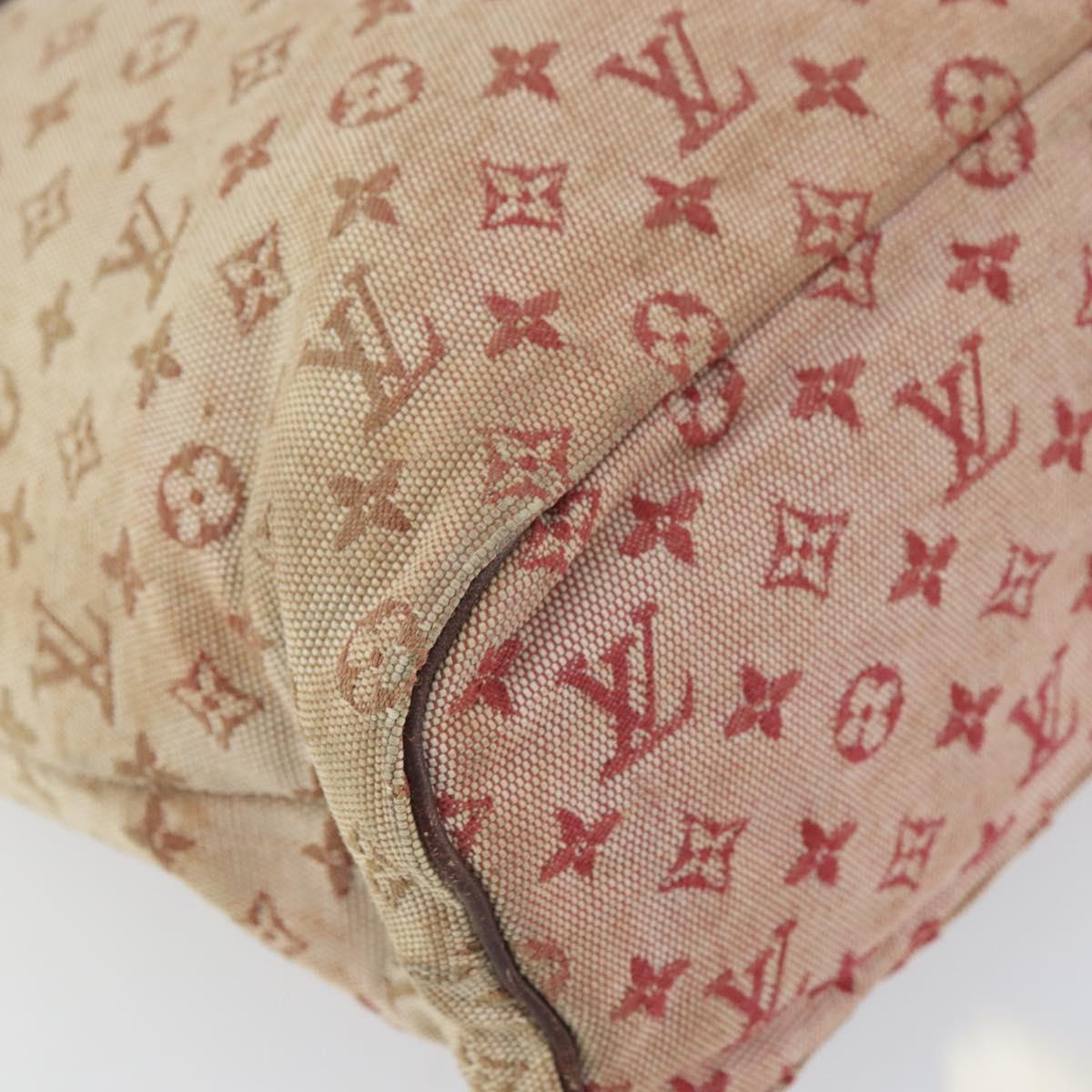 LOUIS VUITTON Monogram Mini Lucille GM Tote Bag Red M92677 LV Auth 162967