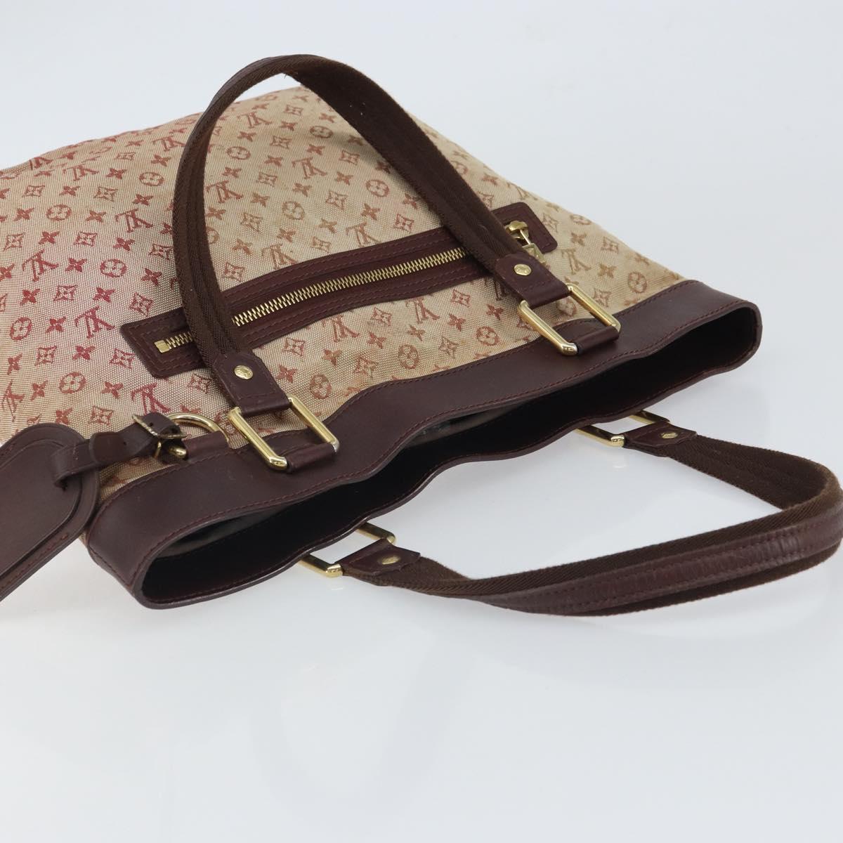LOUIS VUITTON Monogram Mini Lucille GM Tote Bag Red M92677 LV Auth 162967