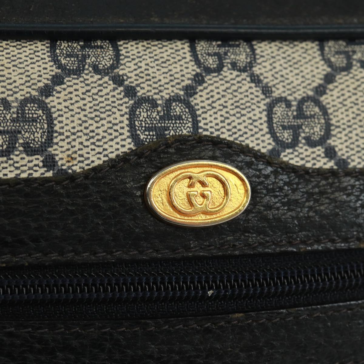 GUCCI GG Supreme Sherry Line Shoulder Bag PVC Navy Red 56 02 004 Auth 162970