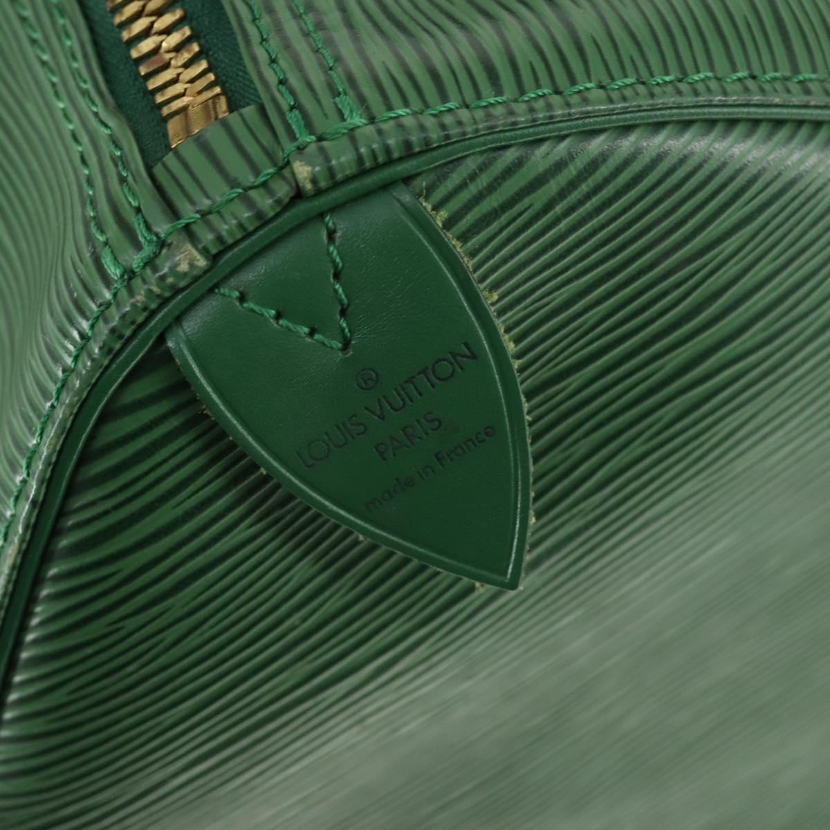 LOUIS VUITTON Epi Keepall 50 Boston Bag Green M42964 LV Auth 162971