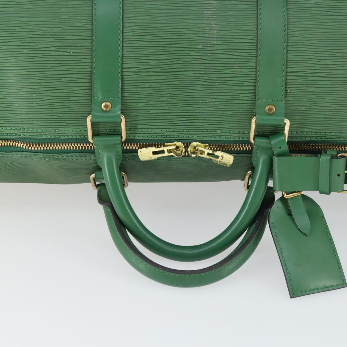 LOUIS VUITTON Epi Keepall 50 Boston Bag Green M42964 LV Auth 162971
