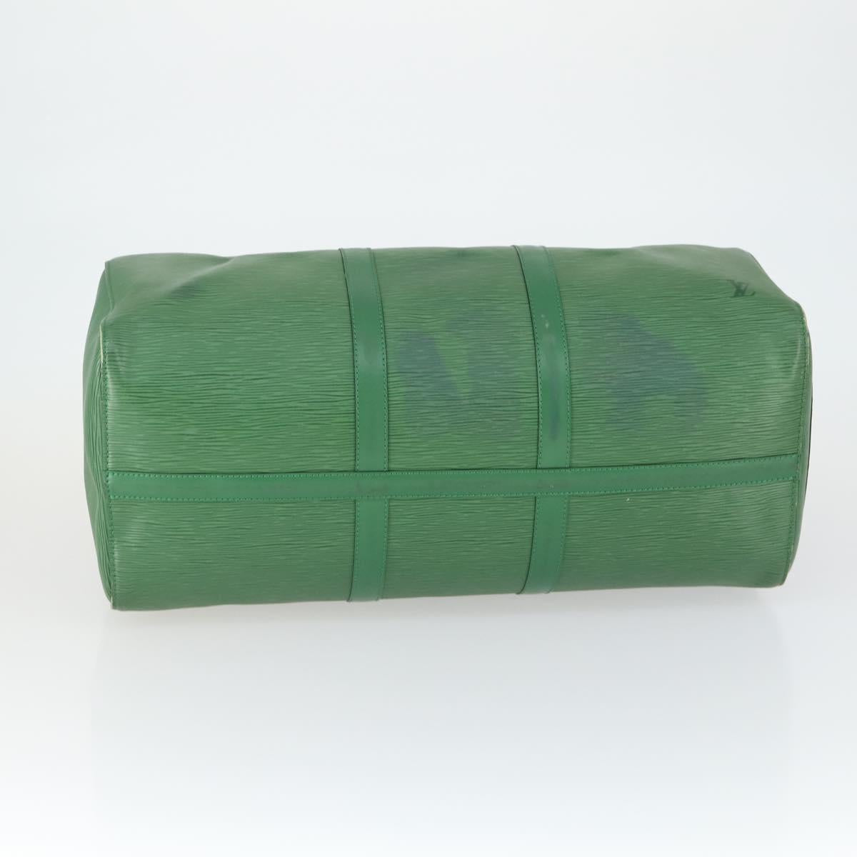LOUIS VUITTON Epi Keepall 50 Boston Bag Green M42964 LV Auth 162971