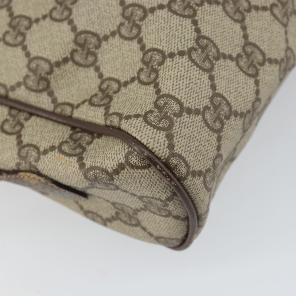 GUCCI GG Supreme Web Sherry Line Shoulder Bag PVC Beige 119 02 088 Auth 162979