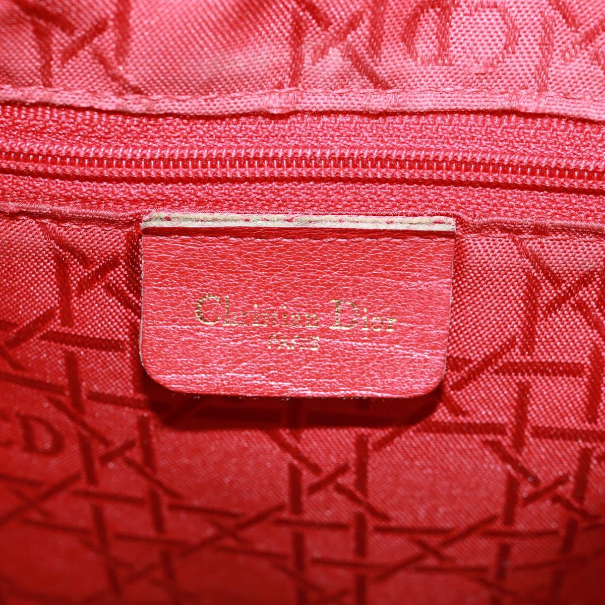 Christian Dior Lady Dior Canage Tote Bag Black Gold Auth 162997