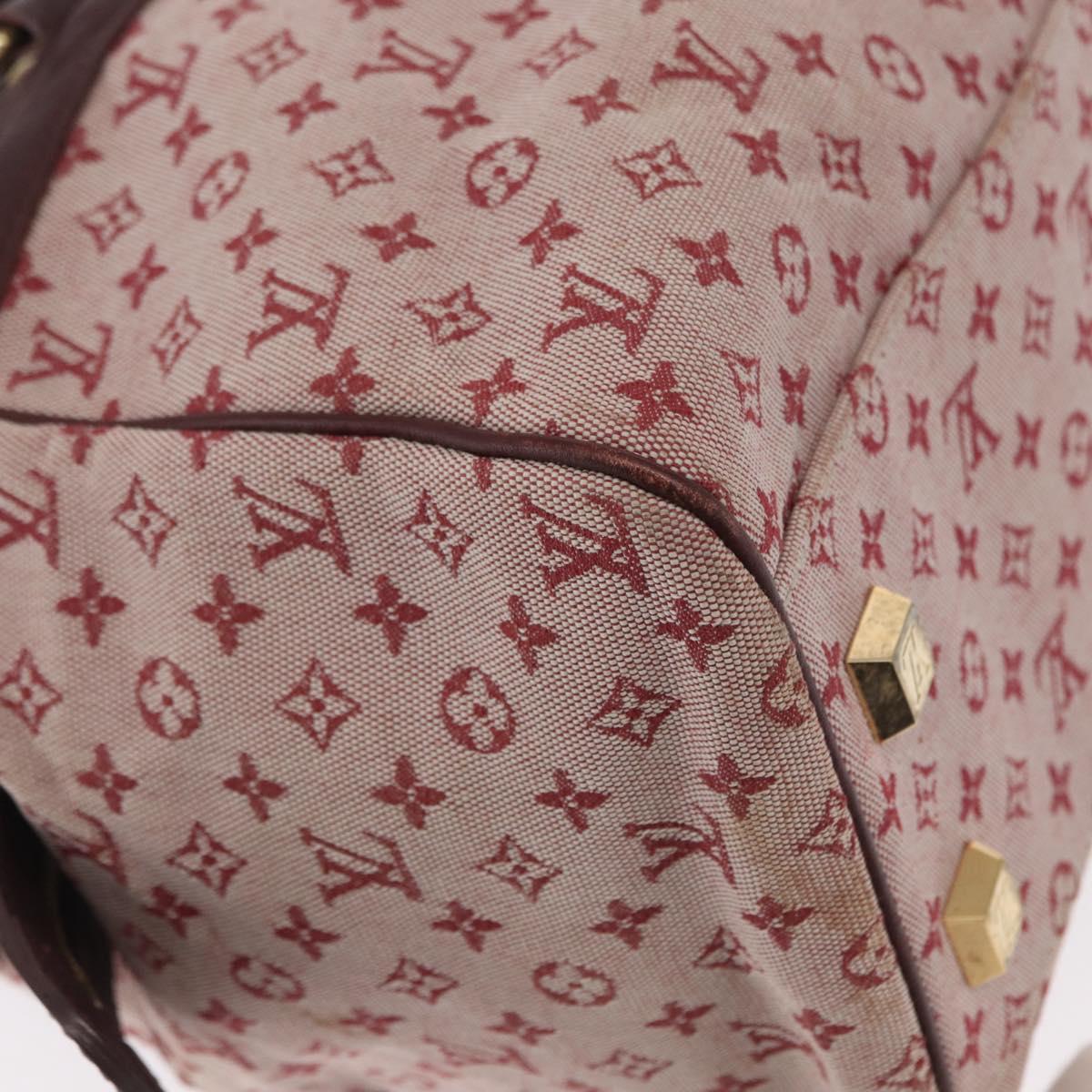 LOUIS VUITTON Monogram Mini Josephine GM Hand Bag Red M92213 LV Auth 162999