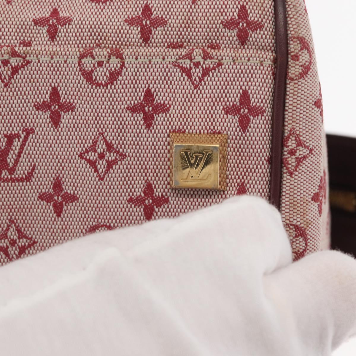 LOUIS VUITTON Monogram Mini Josephine GM Hand Bag Red M92213 LV Auth 162999