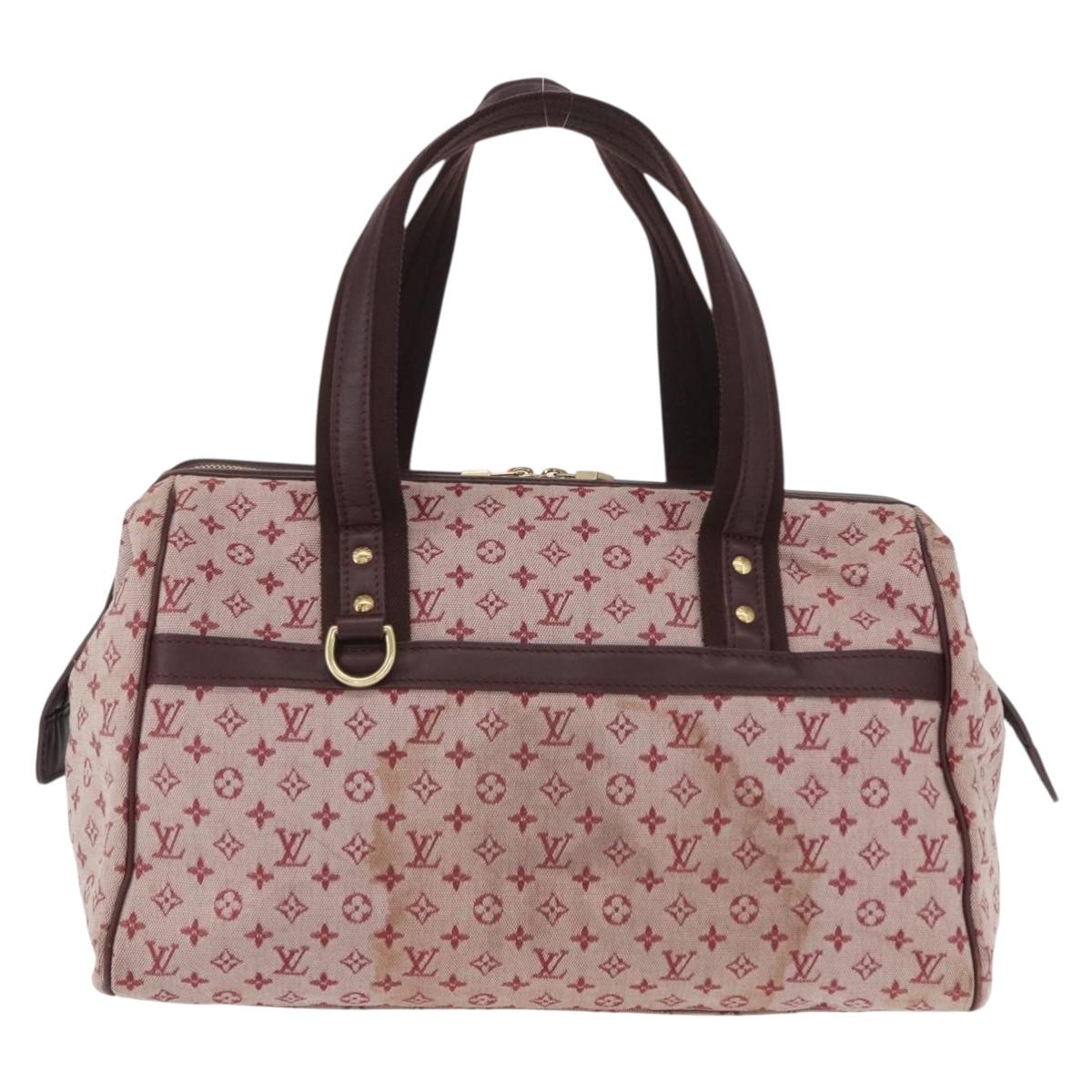 LOUIS VUITTON Monogram Mini Josephine GM Hand Bag Red M92213 LV Auth 162999