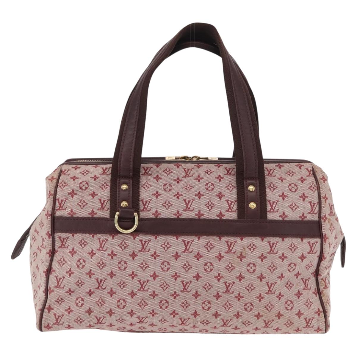 LOUIS VUITTON Monogram Mini Josephine GM Hand Bag Red M92213 LV Auth 162999