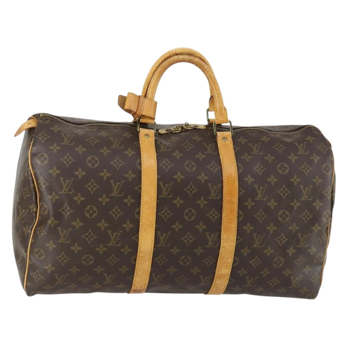 LOUIS VUITTON Monogram Keepall 50 Boston Bag M41426 LV Auth 163001