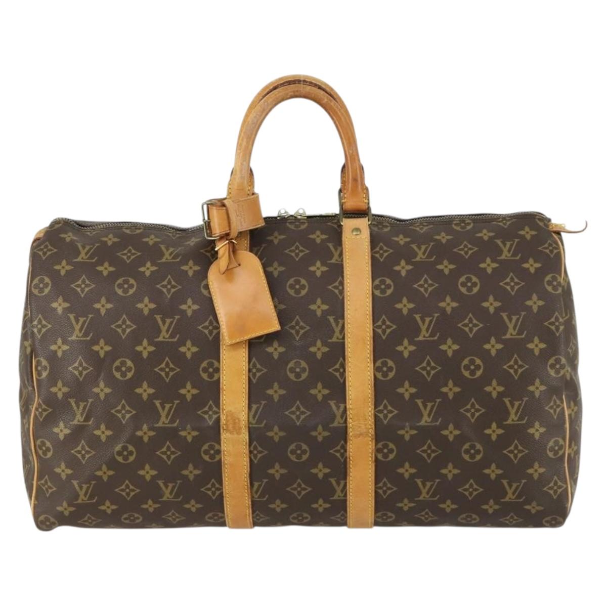 LOUIS VUITTON Monogram Keepall 50 Boston Bag M41426 LV Auth 163003