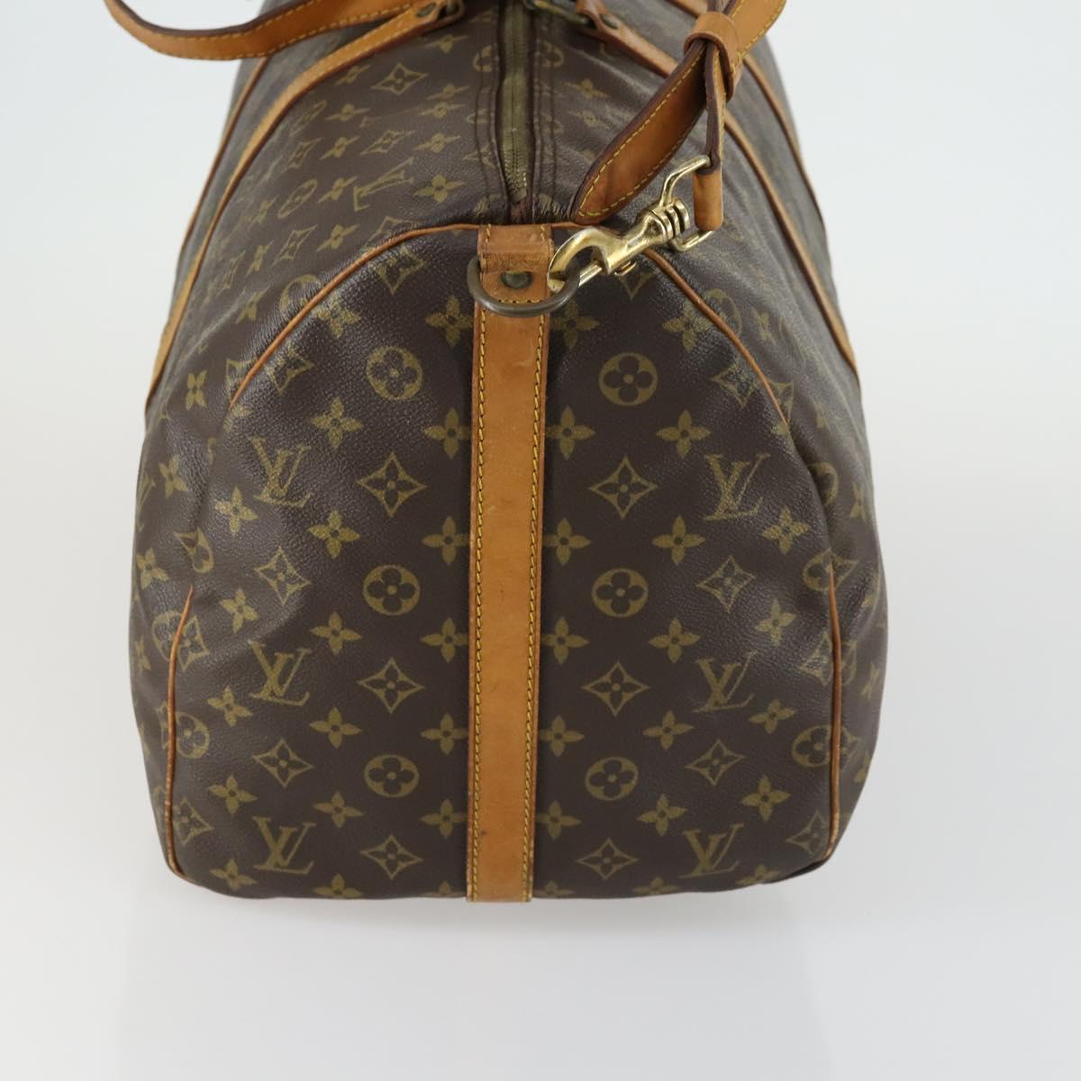 LOUIS VUITTON Monogram Keepall Bandouliere 55 Boston Bag M41414 LV Auth 163004