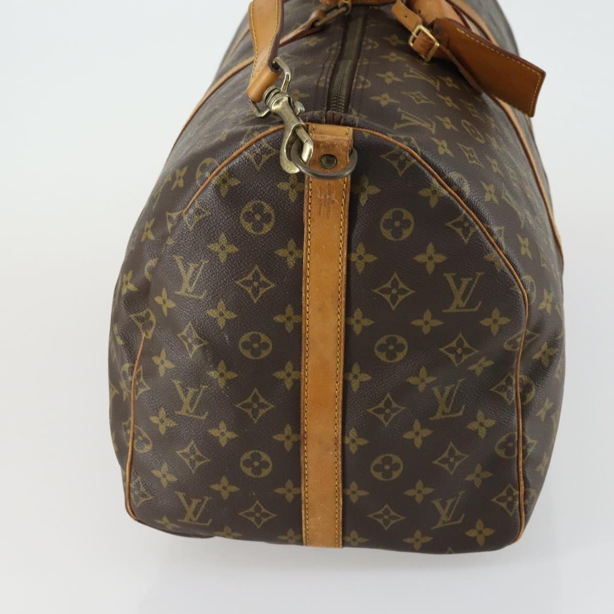 LOUIS VUITTON Monogram Keepall Bandouliere 55 Boston Bag M41414 LV Auth 163004