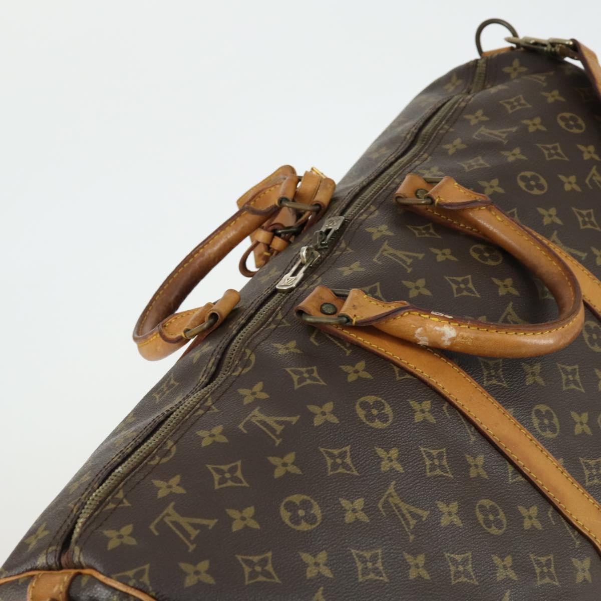 LOUIS VUITTON Monogram Keepall Bandouliere 55 Boston Bag M41414 LV Auth 163004