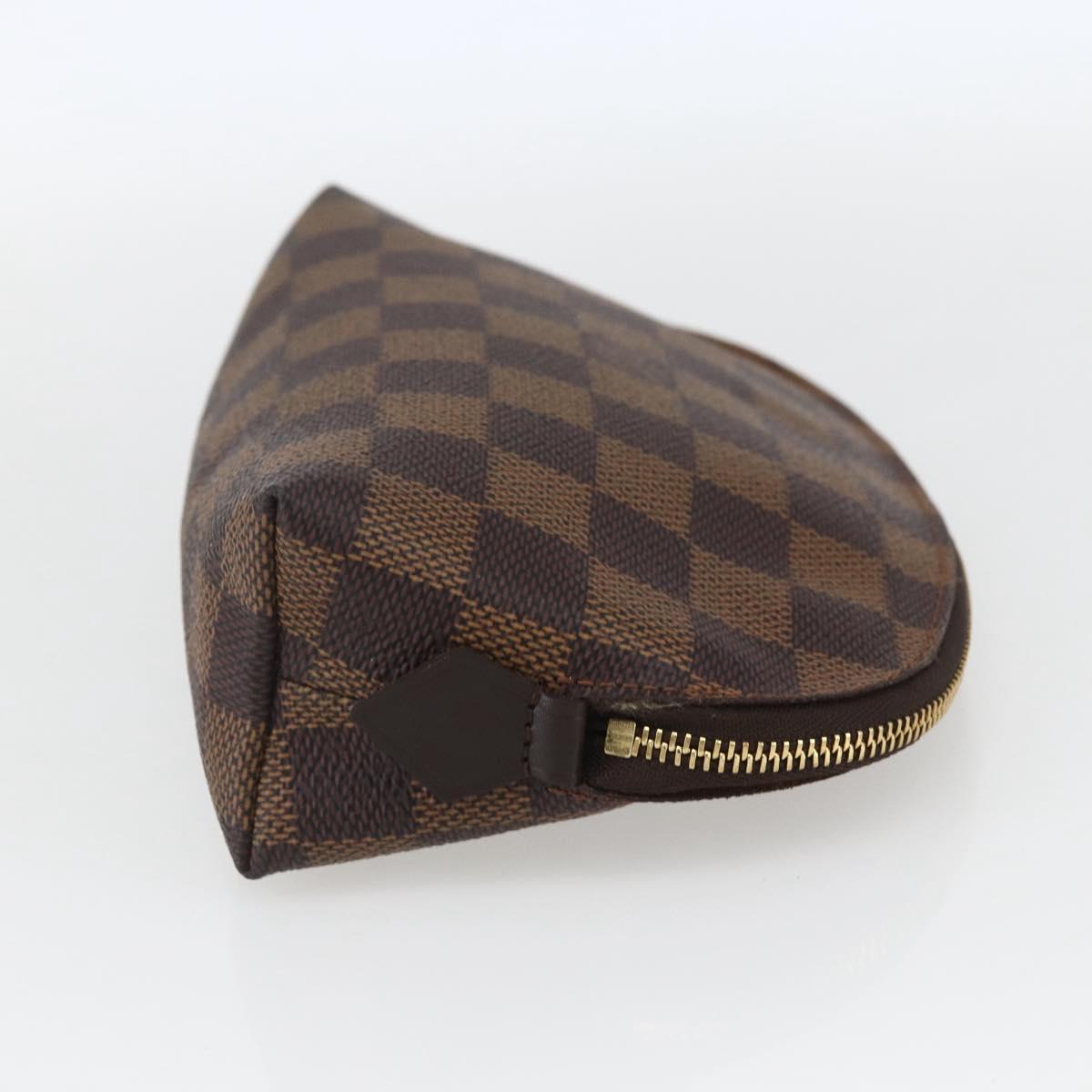 LOUIS VUITTON Damier Ebene Pochette Cosmetic PM Pouch N47516 LV Auth 163008