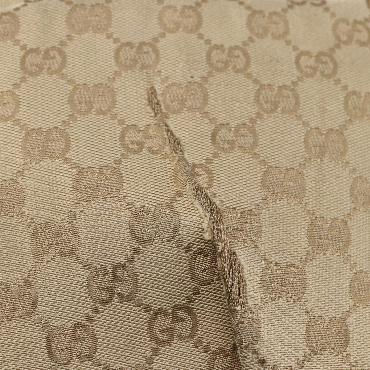 GUCCI GG Canvas Abbey Shoulder Bag Beige Gold 203257 Auth 163025