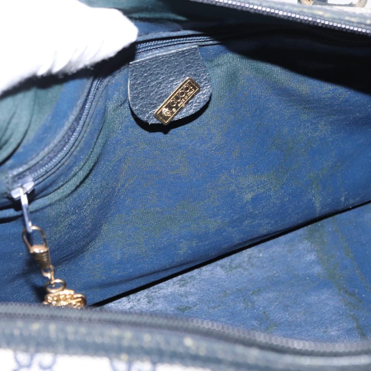 GUCCI GG Supreme Boston Bag PVC Navy Gold 002 39 6842 Auth 163068