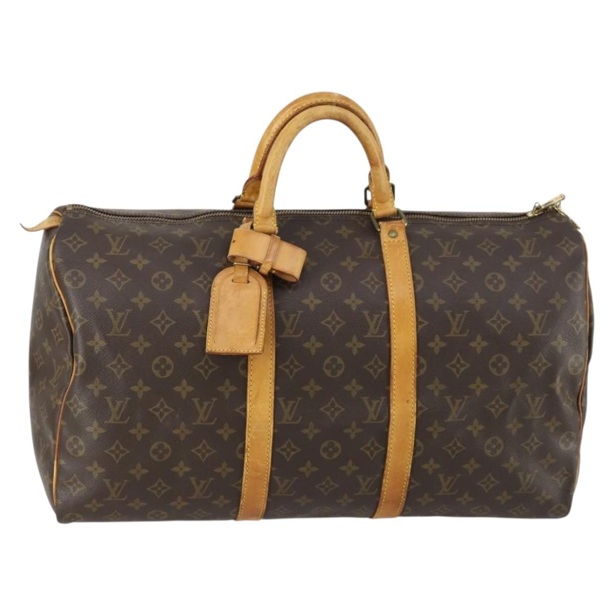 LOUIS VUITTON Monogram Keepall 50 Boston Bag M41426 LV Auth 163080