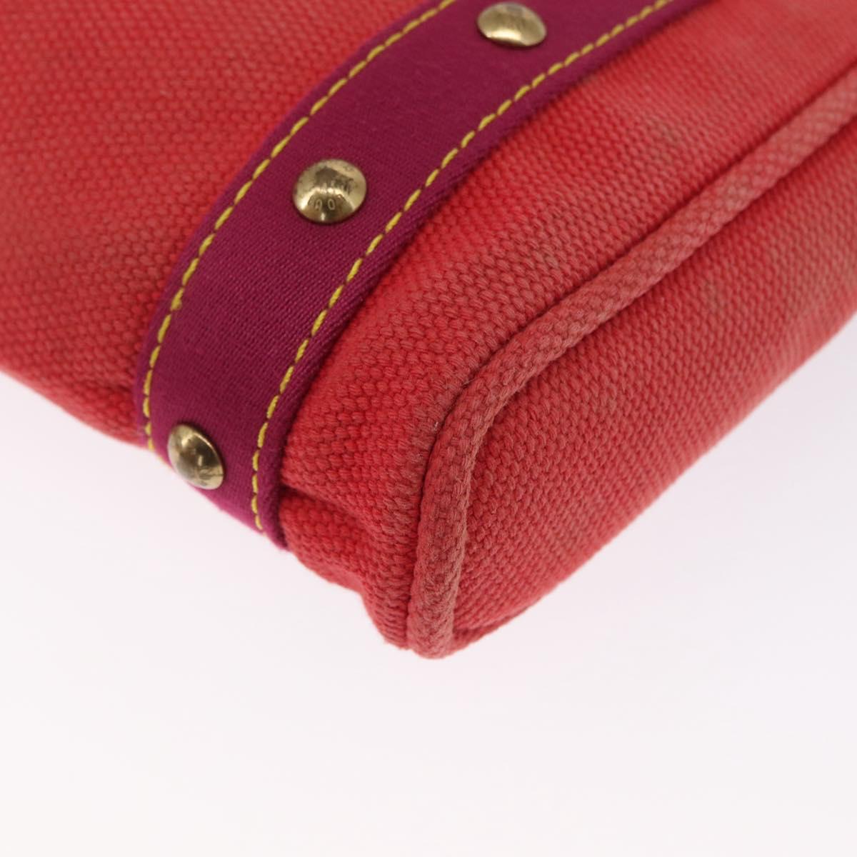 LOUIS VUITTON Antigua Cabas PM Tote Bag Canvas Rouge M40037 LV Auth 163083
