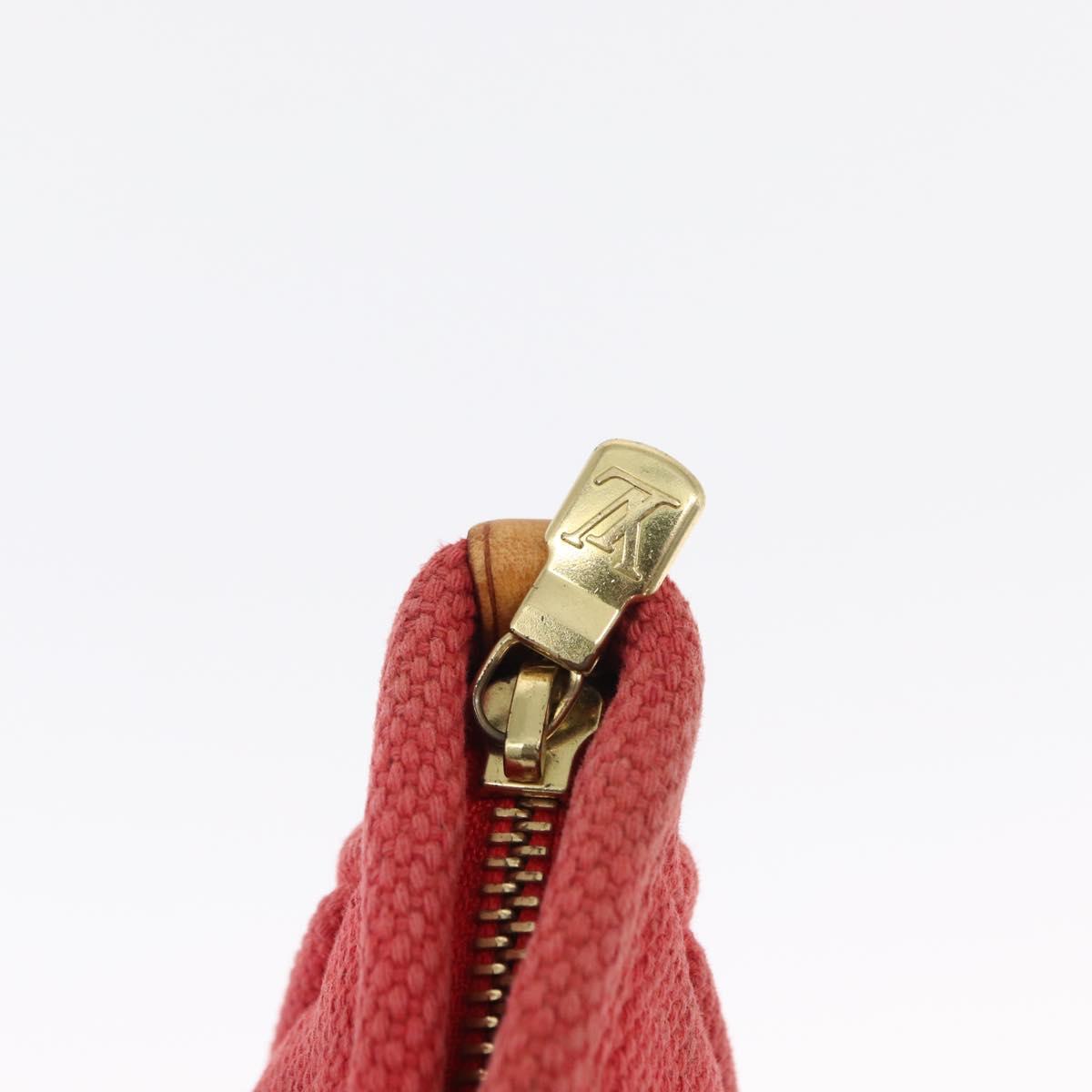 LOUIS VUITTON Antigua Cabas PM Tote Bag Canvas Rouge M40037 LV Auth 163083