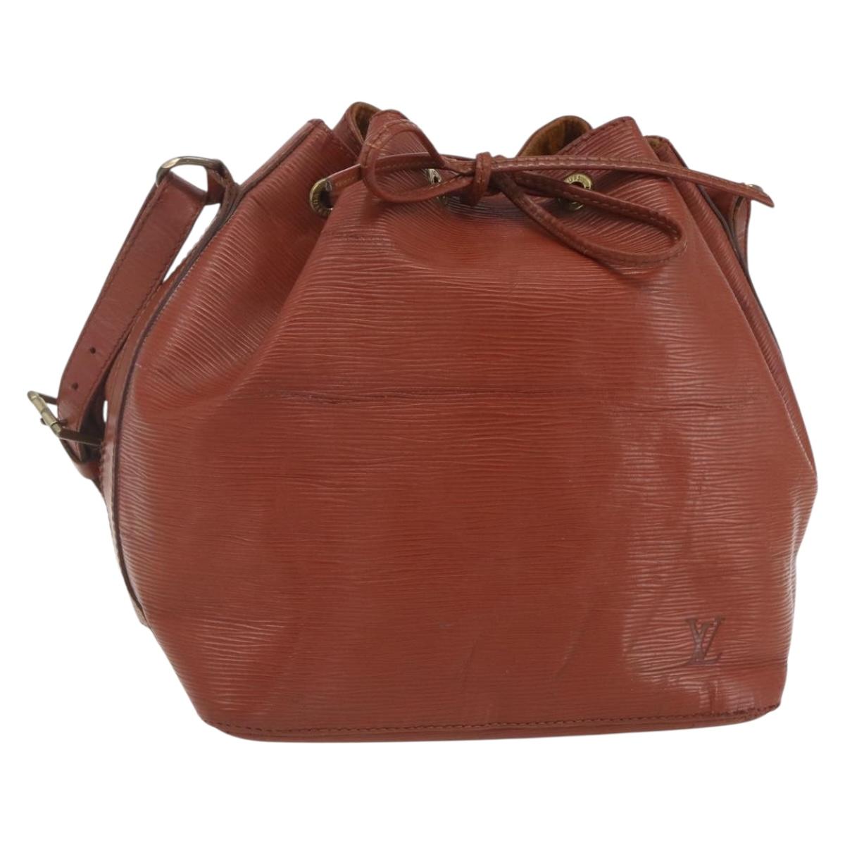 LOUIS VUITTON Epi Petit Noe Shoulder Bag Brown M44103 LV Auth 163091