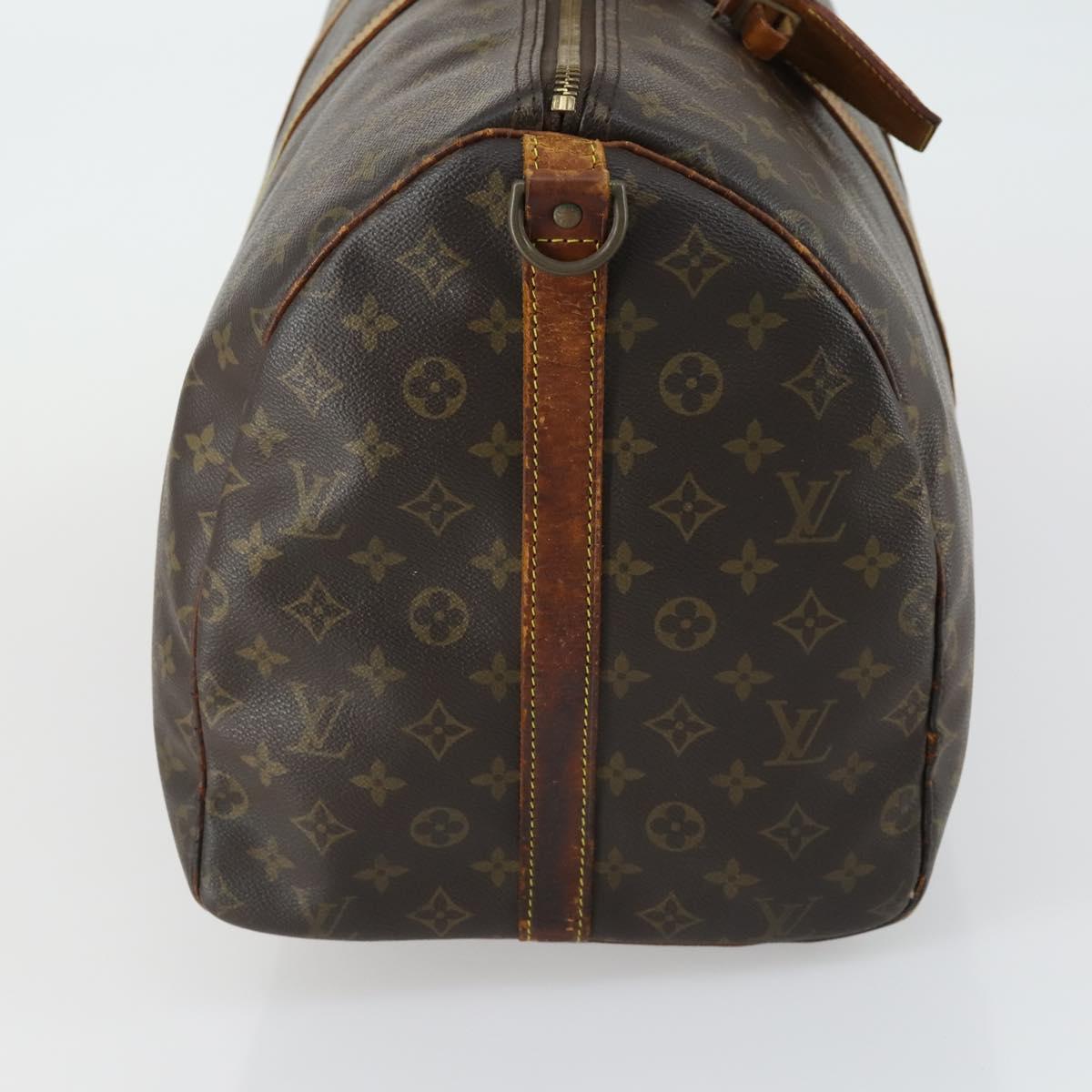 LOUIS VUITTON Monogram Keepall Bandouliere 55 Boston Bag M41414 LV Auth 163092
