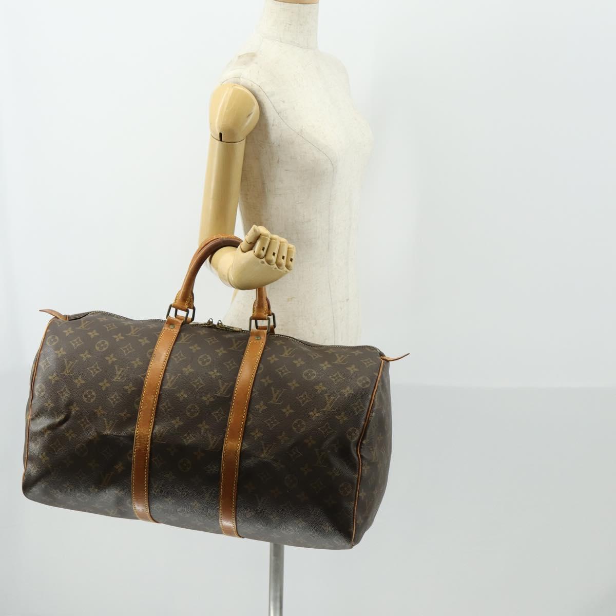 LOUIS VUITTON Monogram Keepall 50 Boston Bag M41426 LV Auth 163095