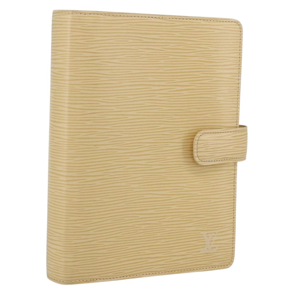 LOUIS VUITTON Epi Agenda MM Day Planner Cover Vanilla R2004A LV Auth 163109