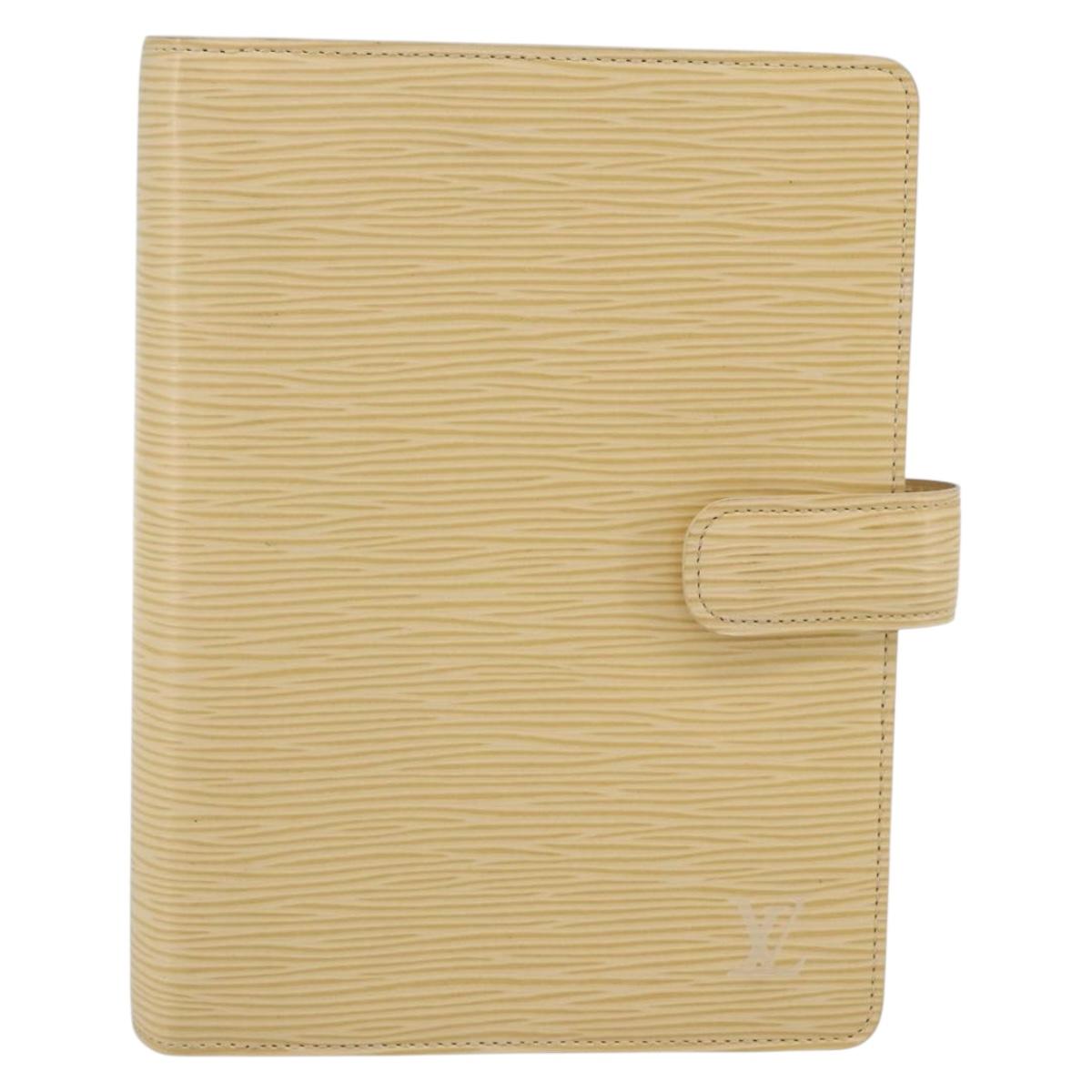 LOUIS VUITTON Epi Agenda MM Day Planner Cover Vanilla R2004A LV Auth 163109
